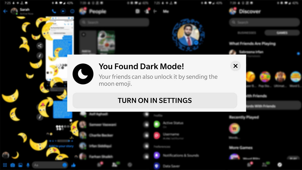 Facebook Dark Mode Settings